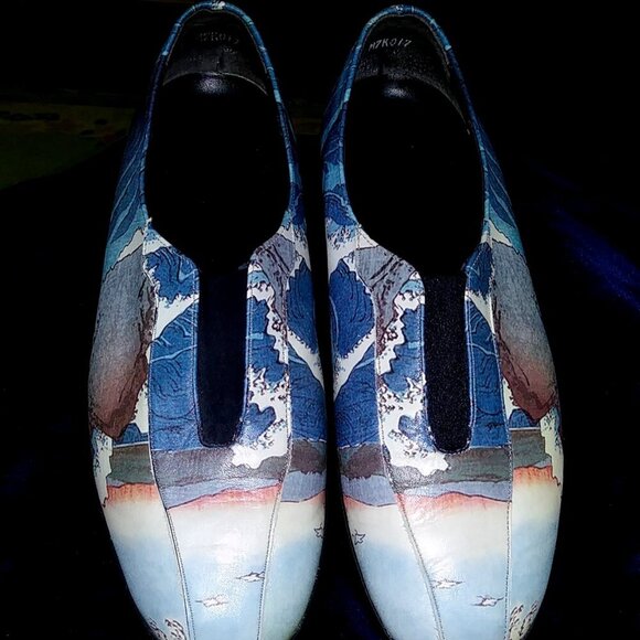 Icon Ocean Painted ICON Wearable Art Shoes Shoes Men's Size 9.5 - Picture 2 of 12